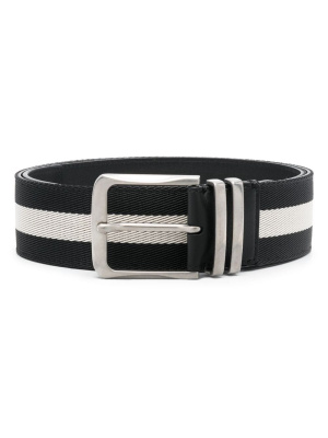 

Striped panelled leather belt, Bally Striped panelled leather belt