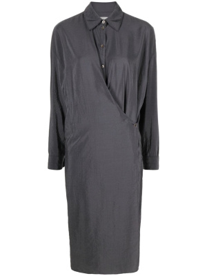 

Silk-blend midi dress, Lemaire Silk-blend midi dress