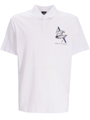 

Logo-print cotton polo shirt, Armani Exchange Logo-print cotton polo shirt