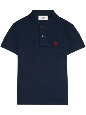 

Logo-embroidered cotton polo shirt, AMI Paris Logo-embroidered cotton polo shirt