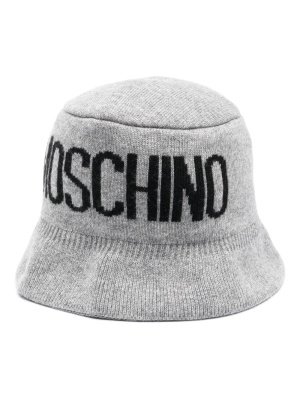 

Intarsia-knit logo bucket hat, Moschino Intarsia-knit logo bucket hat