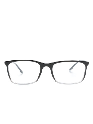 

Logo-engraved square-frame glasses, Giorgio Armani Logo-engraved square-frame glasses