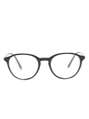 

Logo-print round-frame glasses, Giorgio Armani Logo-print round-frame glasses