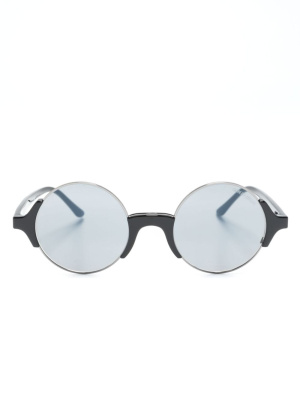 

Logo-print round-frame sunglasses, Giorgio Armani Logo-print round-frame sunglasses