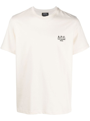 

Logo-embroidered cotton T-shirt, A.P.C. Logo-embroidered cotton T-shirt