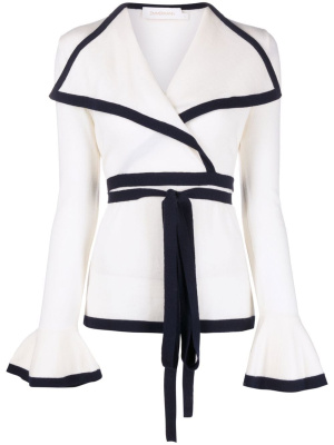 

High Tide V-neck wool top, ZIMMERMANN High Tide V-neck wool top