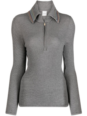 

Signature Stipe short-zip jumper, Paul Smith Signature Stipe short-zip jumper