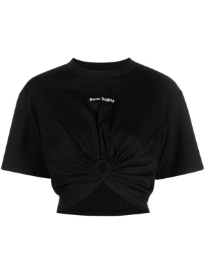 

Ring-embellished cropped T-shirt, Palm Angels Ring-embellished cropped T-shirt