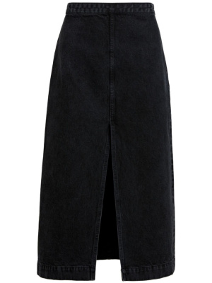 

Fraser denim midi skirt, KHAITE Fraser denim midi skirt