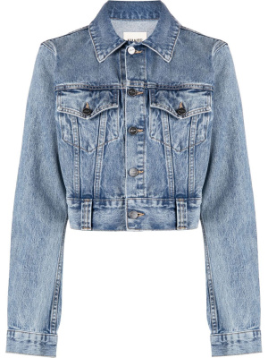 

Cropped denim jacket, KHAITE Cropped denim jacket