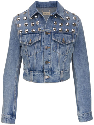 

Stud-embellished denim jacket, KHAITE Stud-embellished denim jacket