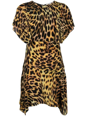 

Leopard-print silk flounce dress, Stella McCartney Leopard-print silk flounce dress