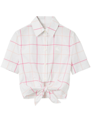 

Checked cropped cotton shirt, Burberry Checked cropped cotton shirt