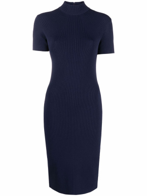 

Short-sleeved fine-knitted dress, Ralph Lauren Collection Short-sleeved fine-knitted dress