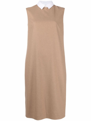

Detachable-collar sleeveless shift dress, Ralph Lauren Collection Detachable-collar sleeveless shift dress