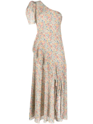 

One-shoulder floral-print maxi dress, Polo Ralph Lauren One-shoulder floral-print maxi dress