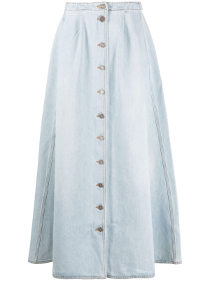 

Light-wash denim cowgirl skirt, ERL Light-wash denim cowgirl skirt