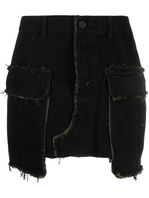 

Rebuilt denim cargo skirt, Heron Preston Rebuilt denim cargo skirt