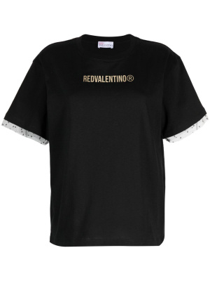 

Logo-print cotton T-shirt, RED Valentino Logo-print cotton T-shirt