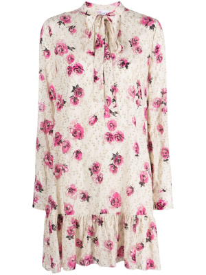 

Floral-print fil coupé minidress, RED Valentino Floral-print fil coupé minidress