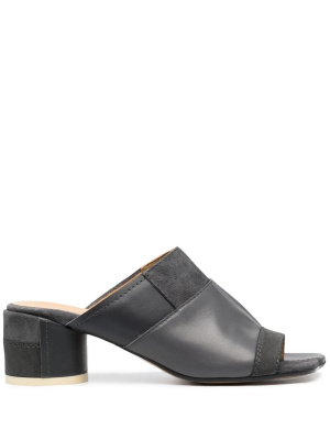 

Panelled block-heel sandals, MM6 Maison Margiela Panelled block-heel sandals