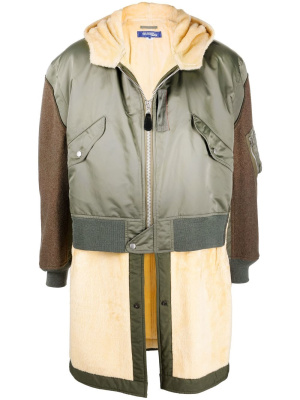 

Panelled wool coat, Junya Watanabe Panelled wool coat