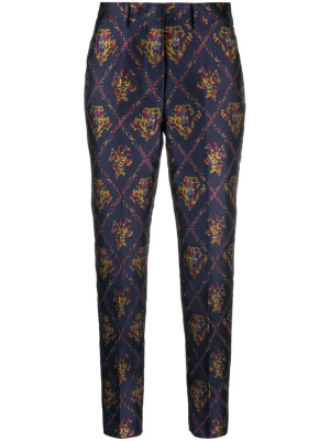 

Floral-jacquard cropped trousers, ETRO Floral-jacquard cropped trousers