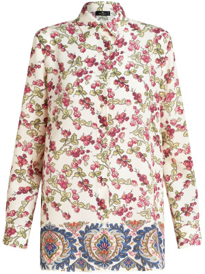 

Mix-print silk shirt, ETRO Mix-print silk shirt