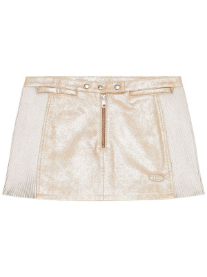 

L-Chiku-Silver leather miniskirt, Diesel L-Chiku-Silver leather miniskirt