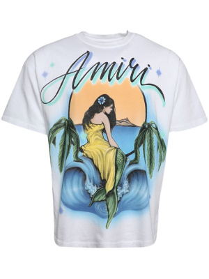 

Mermaid short-sleeved cotton T-shirt, AMIRI Mermaid short-sleeved cotton T-shirt