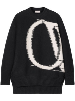 

Ow Maxi logo-intarsia jumper, Off-White Ow Maxi logo-intarsia jumper