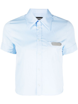 

Logo-plaque cotton shirt, Dsquared2 Logo-plaque cotton shirt