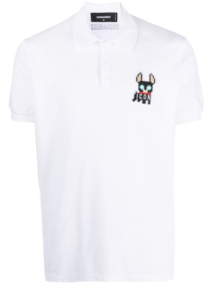 

Logo-patch cotton polo shirt, Dsquared2 Logo-patch cotton polo shirt