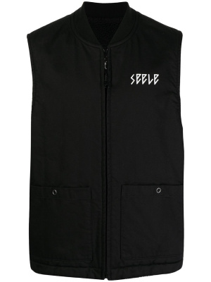 

Slogan-print reversible gilet, Undercover Slogan-print reversible gilet