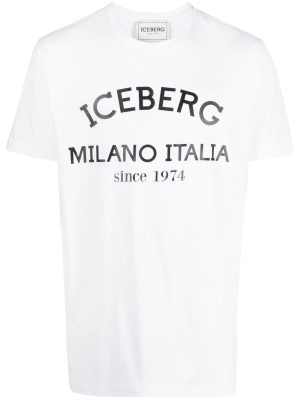 

Logo-print cotton T-shirt, Iceberg Logo-print cotton T-shirt