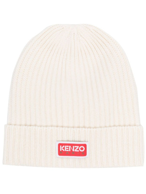 

Logo-patch knitted beanie, Kenzo Logo-patch knitted beanie