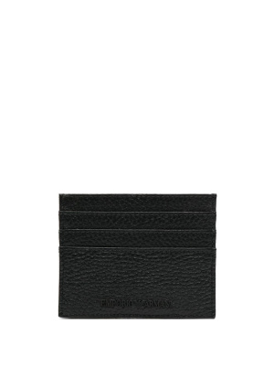 

Logo-debossed leather cardholder, Emporio Armani Logo-debossed leather cardholder