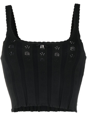 

Bow-detail ribbed top, Alexander Wang Bow-detail ribbed top