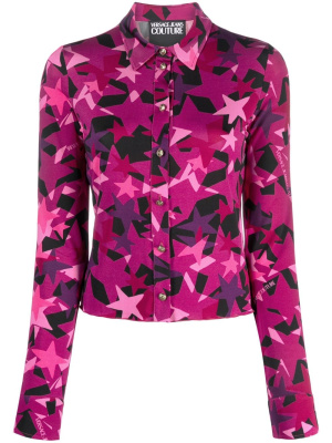 

Star-print stretch shirt, Versace Jeans Couture Star-print stretch shirt