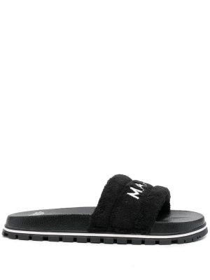 

Embroidered-logo slides, Marc Jacobs Embroidered-logo slides