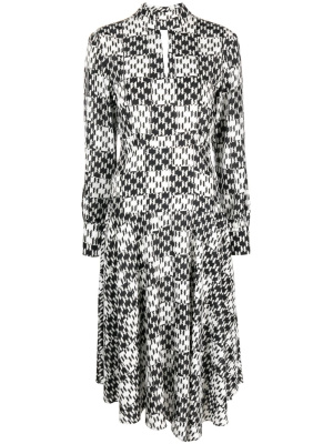 

Monogram-jacquard silk dress, Karl Lagerfeld Monogram-jacquard silk dress