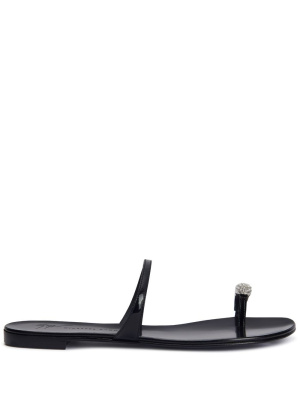 

Ring flat leather sandals, Giuseppe Zanotti Ring flat leather sandals