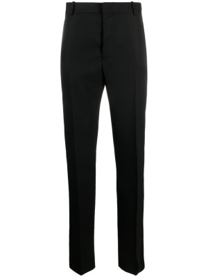 

Satin-trimmed tailored trousers, Alexander McQueen Satin-trimmed tailored trousers