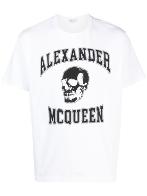 

Skull logo-print T-shirt, Alexander McQueen Skull logo-print T-shirt