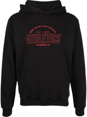 

Logo print pullover hoodie, Sporty & Rich Logo print pullover hoodie