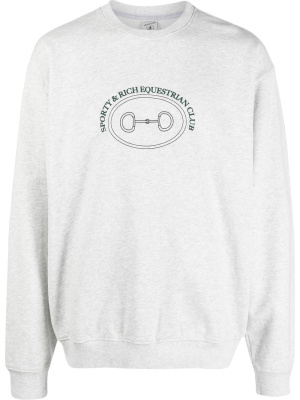 

Logo-print crew neck jumper, Sporty & Rich Logo-print crew neck jumper