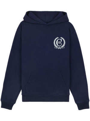 

Crest-print cotton hoodie, Sporty & Rich Crest-print cotton hoodie