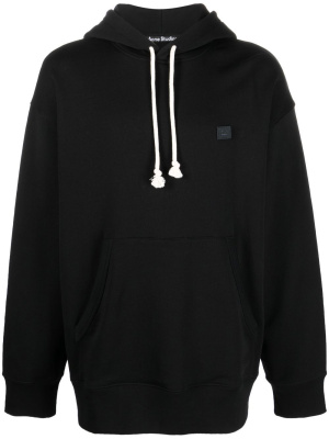 

Face-patch organic cotton hoodie, Acne Studios Face-patch organic cotton hoodie