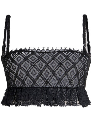 

Lace ruffle-trim bralette, ETRO Lace ruffle-trim bralette