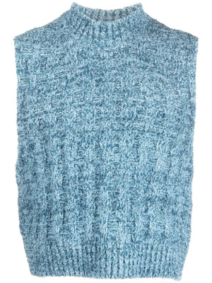 

Mock neck knitted vest, Maison Margiela Mock neck knitted vest